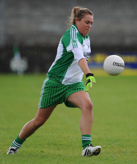 Action from the ladies senior match between Aodh Ruadh and Termon.