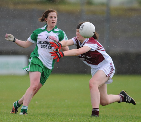 Action from the ladies senior match between Aodh Ruadh and Termon.