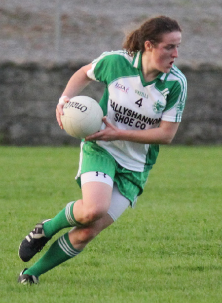 Action from the ladies senior match between Aodh Ruadh and Four Masters.