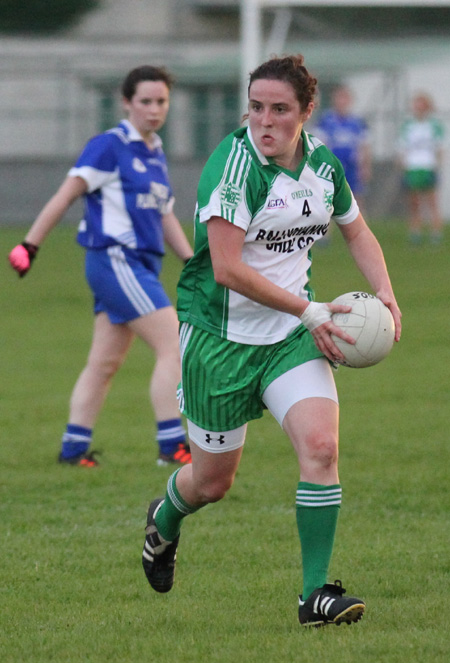 Action from the ladies senior match between Aodh Ruadh and Four Masters.