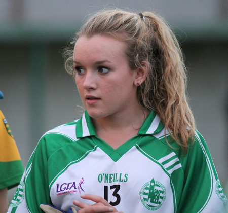 Action from the ladies senior match between Aodh Ruadh and Four Masters.