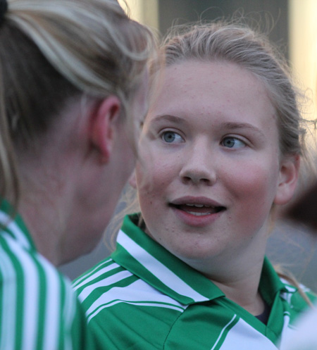 Action from the ladies senior match between Aodh Ruadh and Four Masters.