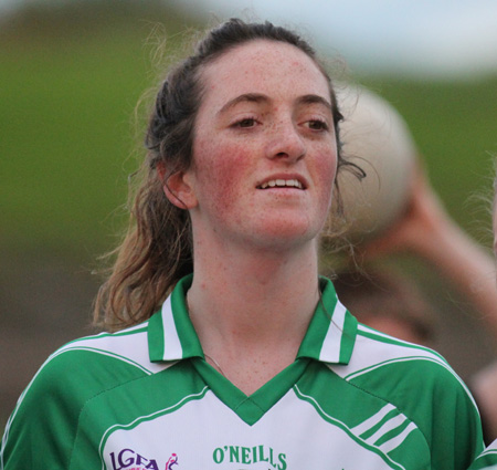 Action from the ladies senior match between Aodh Ruadh and Four Masters.