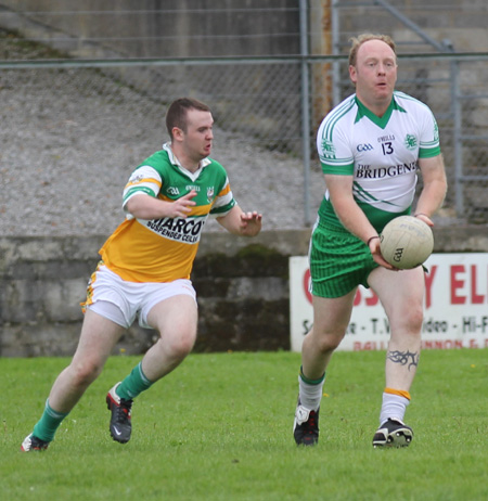 Action from the division three senior reserve football league match against Buncrana.