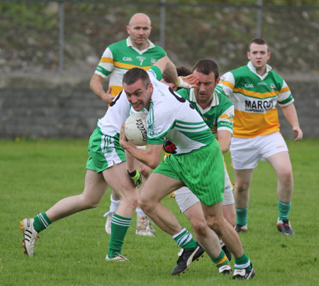 Action from the division three senior reserve football league match against Buncrana.