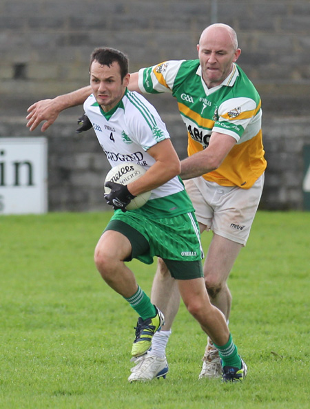 Action from the division three senior reserve football league match against Buncrana.