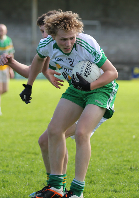 Action from the division three senior reserve football league match against Buncrana.