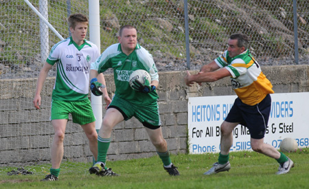 Action from the division three senior reserve football league match against Buncrana.