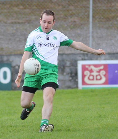 Action from the division three senior reserve football league match against Buncrana.