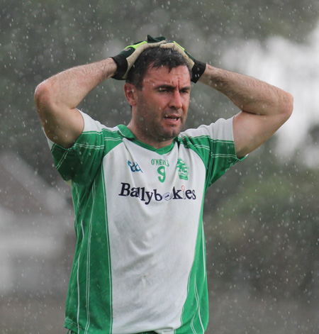 Action from the division three senior football league match against Buncrana.