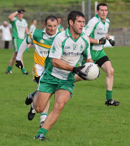 Action from the division three senior football league match against Buncrana.