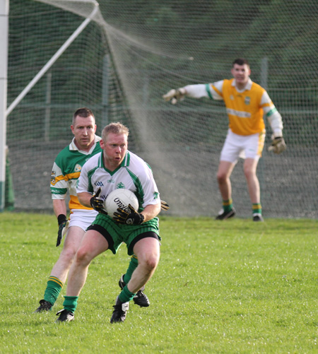 Action from the division three senior football league match against Buncrana.