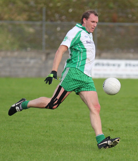 Action from the division three senior football league match against Buncrana.