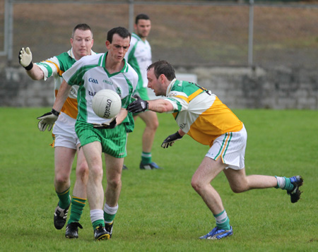 Action from the division three senior football league match against Buncrana.