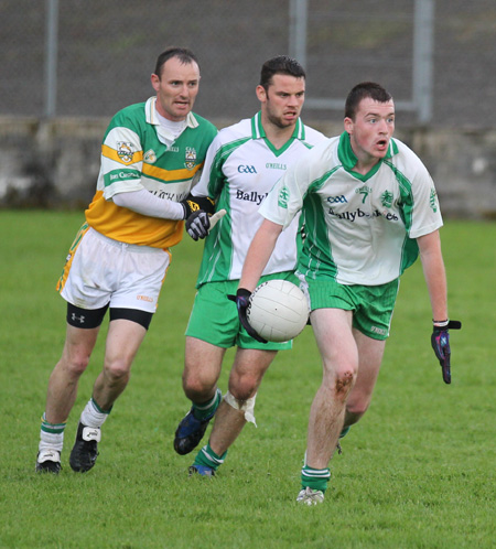 Action from the division three senior football league match against Buncrana.