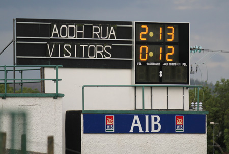 Action from the division three senior football league match against Buncrana.