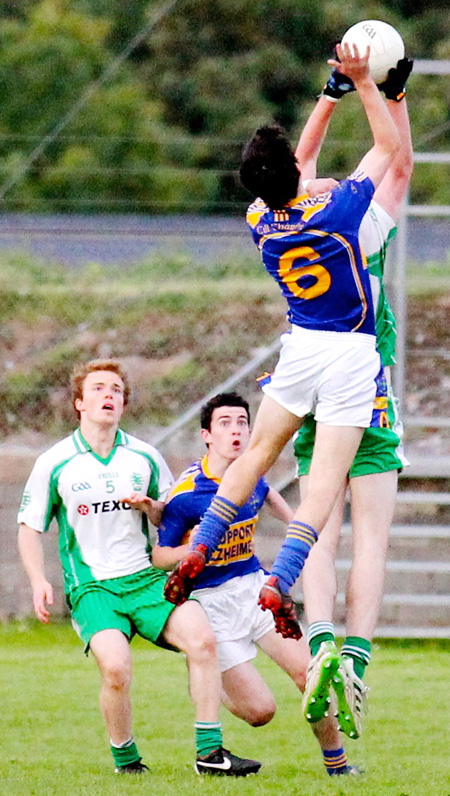 Action from the under 16 championship game between Aodh Ruadh and Kilcar.