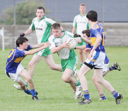 Action from the under 16 championship game between Aodh Ruadh and Kilcar.