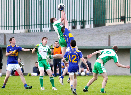 Action from the under 16 championship game between Aodh Ruadh and Kilcar.