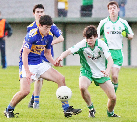 Action from the under 16 championship game between Aodh Ruadh and Kilcar.