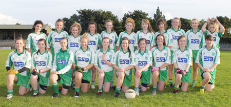 Action from the ladies under 16 match between Aodh Ruadh and Four Masters.