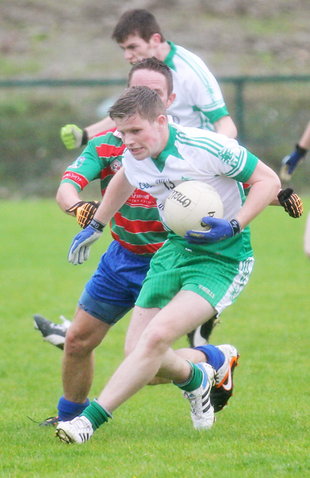 Action from the division three senior reserve football league match against Burt.