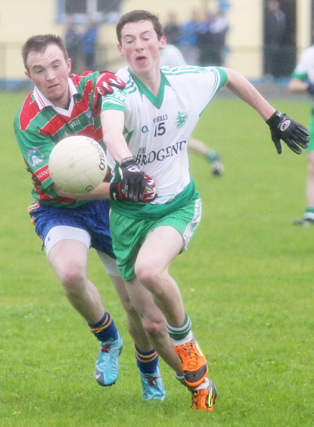 Action from the division three senior reserve football league match against Burt.