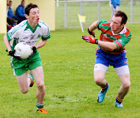 Action from the division three senior reserve football league match against Burt.