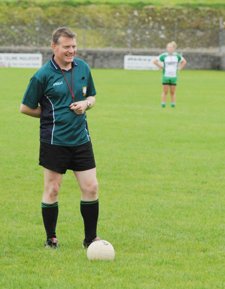 Action from the ladies senior match between Aodh Ruadh and Glenfin.