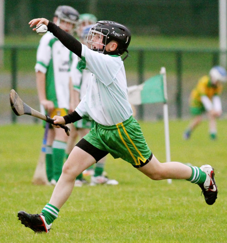 Action from the under 12 hurling game between Aodh Ruadh and MacCumhaill's.