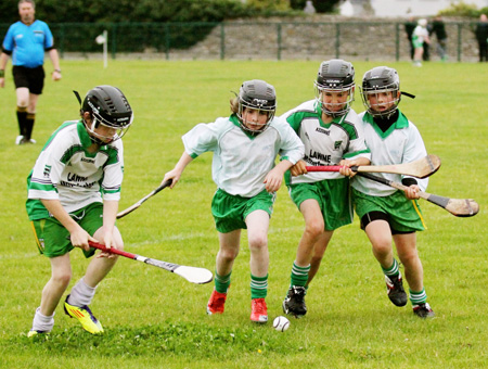 Action from the under 12 hurling game between Aodh Ruadh and MacCumhaill's.