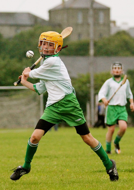 Action from the under 12 hurling game between Aodh Ruadh and MacCumhaill's.