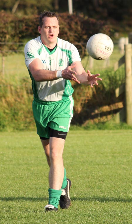 Action from the division three senior reserve football league match against Urris.