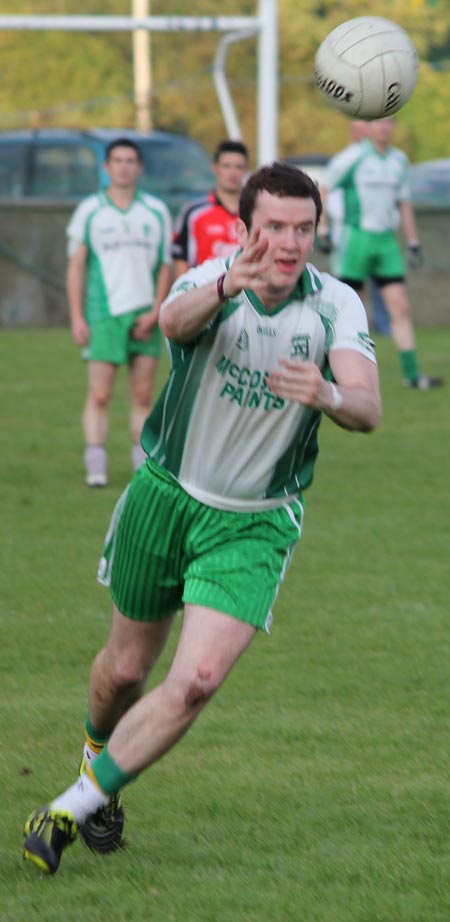 Action from the division three senior reserve football league match against Urris.