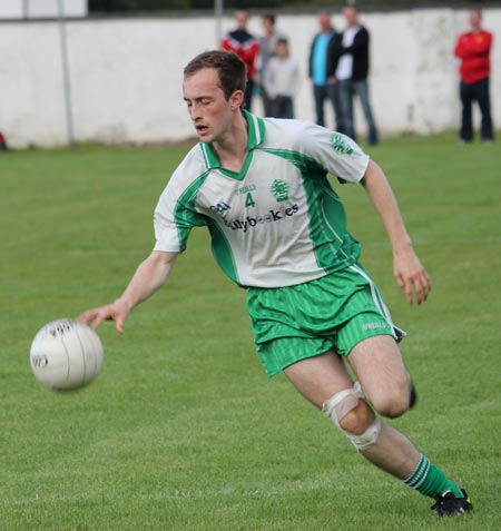 Action from the division three senior reserve football league match against Urris.