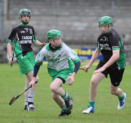 Action from the under 16 hurling game between Aodh Ruadh and Setanta.