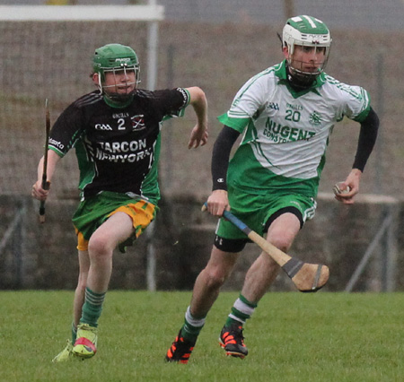 Action from the under 16 hurling game between Aodh Ruadh and Setanta.