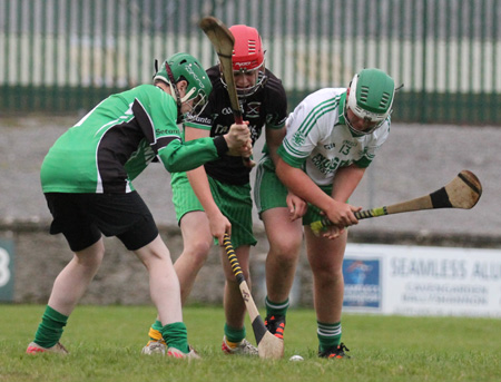 Action from the under 16 hurling game between Aodh Ruadh and Setanta.