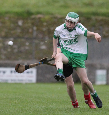 Action from the under 16 hurling game between Aodh Ruadh and Setanta.