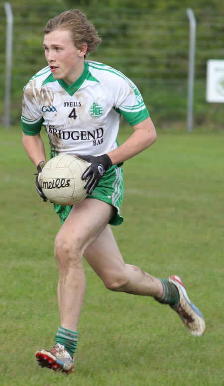 Action from the intermediate reserve football championship game against Naomh Bríd.