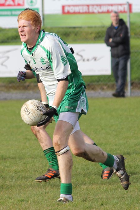 Action from the intermediate football championship match against Naomh Bríd.