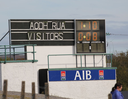 Action from the intermediate reserve football championship game against Naomh Bríd.