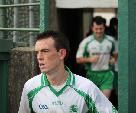 Action from the intermediate football championship match against Naomh Bríd.