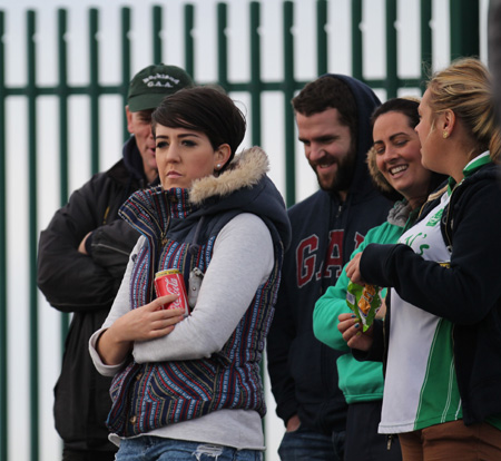 Action from the intermediate football championship match against Naomh Bríd.