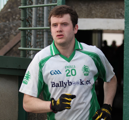 Action from the intermediate football championship match against Naomh Bríd.