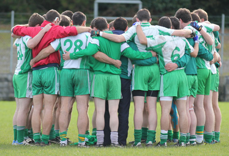 Action from the intermediate football championship match against Naomh Bríd.