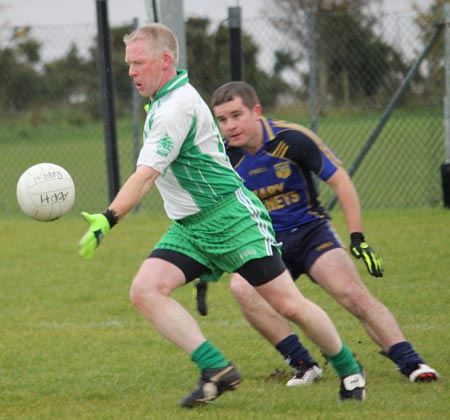 Action from the division three senior reserve football league match against Muff.