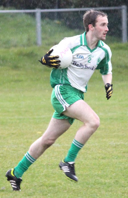 Action from the division three senior reserve football league match against Muff.