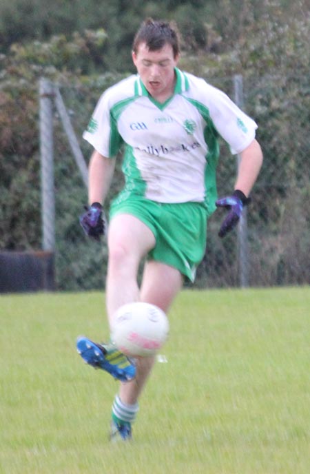 Action from the division three senior reserve football league match against Muff.