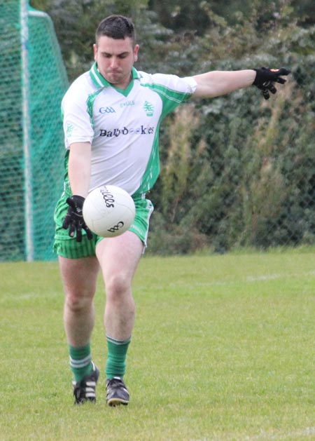 Action from the division three senior reserve football league match against Muff.